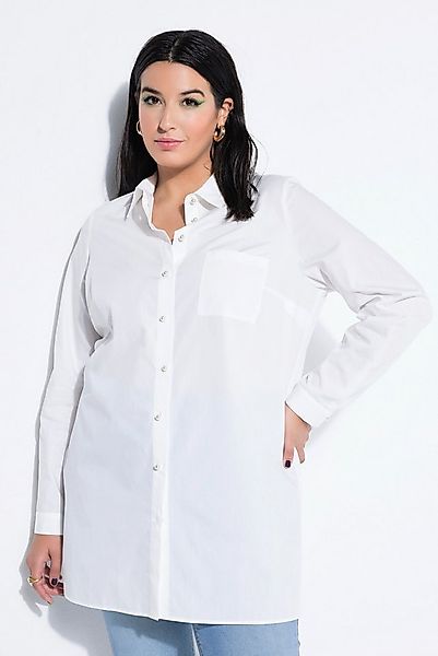 Studio Untold Hemdbluse Hemdbluse Boxy Shape Zierperlen-Knöpfe günstig online kaufen