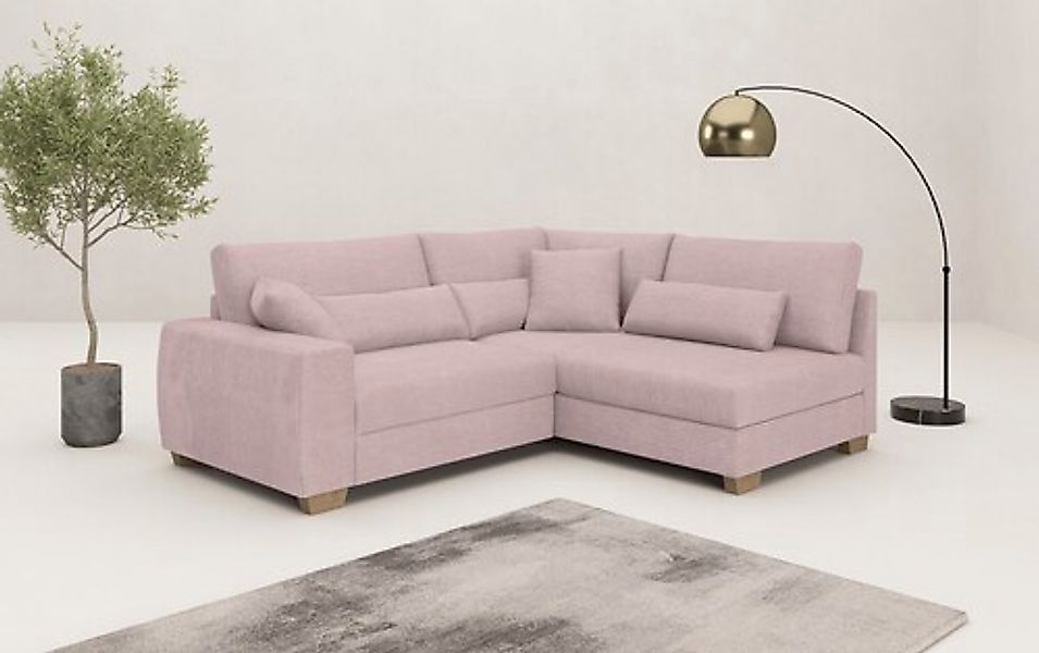 Mr. Couch Ecksofa »Helena L-Form«, Mit Federkern, wahlweise mit Bettfunktio günstig online kaufen