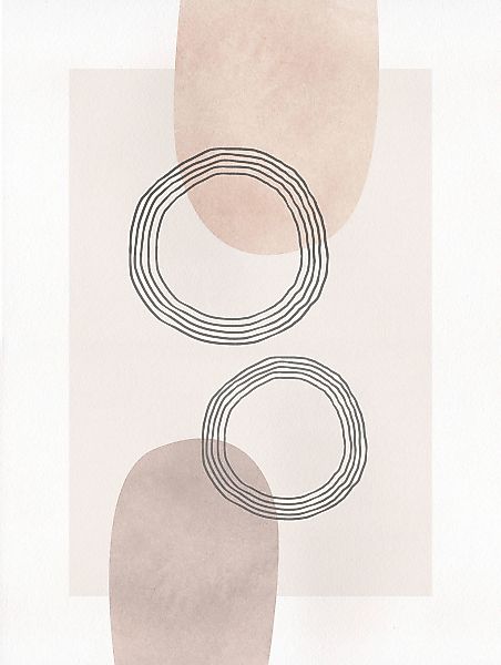 Komar Wandbild "Line Art Circles", (1 St.), Deutsches Premium-Poster Fotopa günstig online kaufen