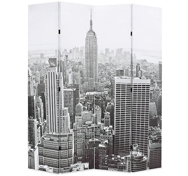vidaXL Raumteiler Raumteiler klappbar 160 x 170 cm New York bei Tag Schwarz günstig online kaufen