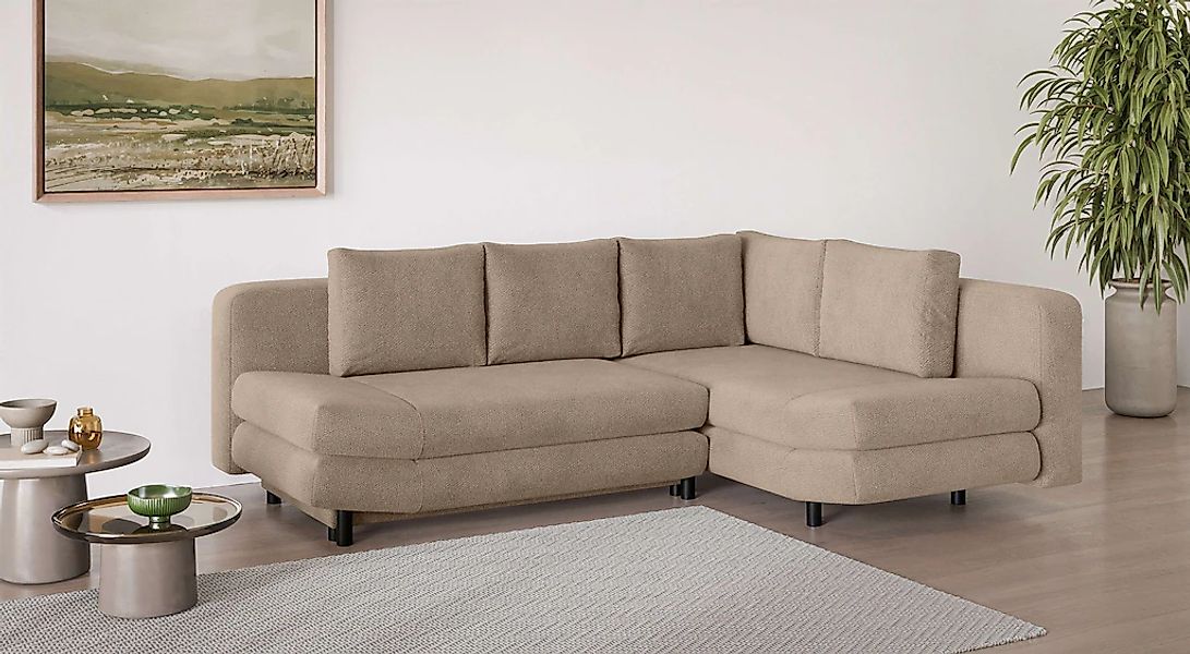 Home affaire Ecksofa "LENNARA Schlafsofa mit Bettkasten, Maße B/T/H: 234/17 günstig online kaufen