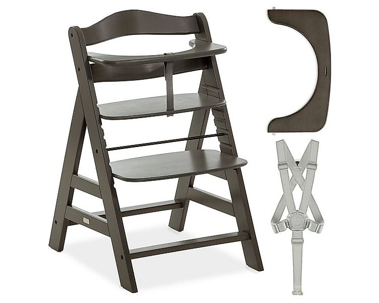Hauck Hochstuhl Alpha Plus Select - Charcoal / Dunkelgrau, Mitwachsender Ho günstig online kaufen