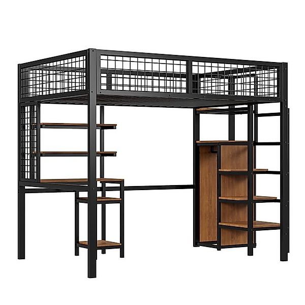 Fanttik Etagenbett Hochbett mit Sicherheitsleiter, Kleiderschrank und Compu günstig online kaufen
