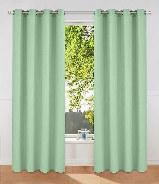 my home Vorhang Parry (2 St), Ösen, blickdicht, Polyester, 2-er Set, blickd günstig online kaufen