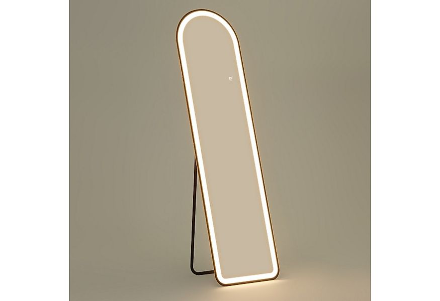 HOMCOM Standspiegel 150 x 40 cm mit LED-Beleuchtung, 3 Lichtfarben, Touch-S günstig online kaufen