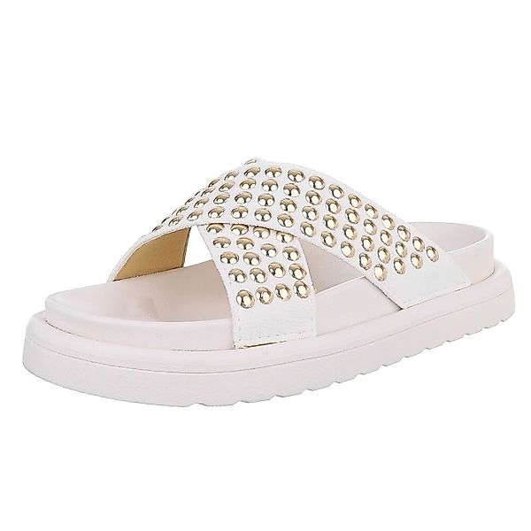 Ital-Design Stylische Damen-Sandalen mit Nieten für günstig online kaufen