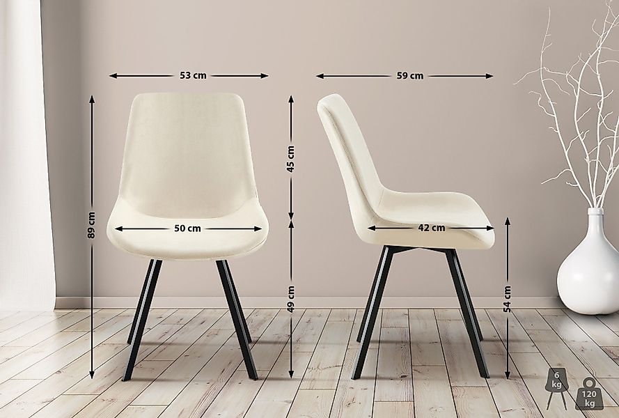 CLP Esszimmerstuhl Lewes (2er Set), mit günstig online kaufen