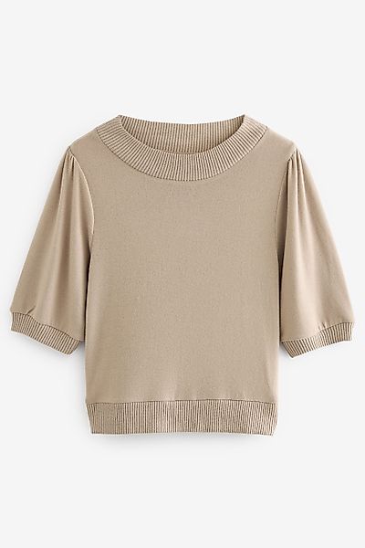 Next Kurzarmpullover Kurzärmeliges Top mit Rundhalsausschnitt günstig online kaufen