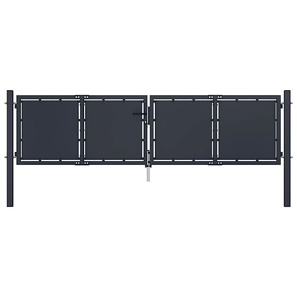 vidaXL Gartentor Stahl 300 x 75 cm Anthrazit 144523 günstig online kaufen