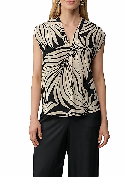 s.Oliver BLACK LABEL Kurzarmbluse, mit All-Over Print günstig online kaufen