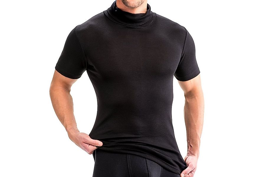 HERMKO Unterziehshirt 16855 2er Pack Herren kurzarm Shirt mit Rollkragen günstig online kaufen