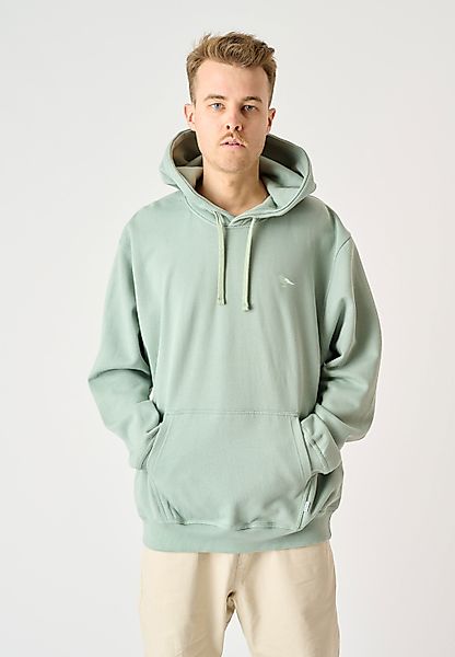 Cleptomanicx Kapuzensweatshirt Embro Gull Mono mit kleiner Logostickerei günstig online kaufen