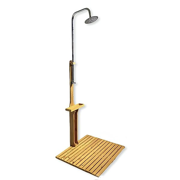 BURI Gartendusche Gartendusche Kiefernholz mit Eisen günstig online kaufen