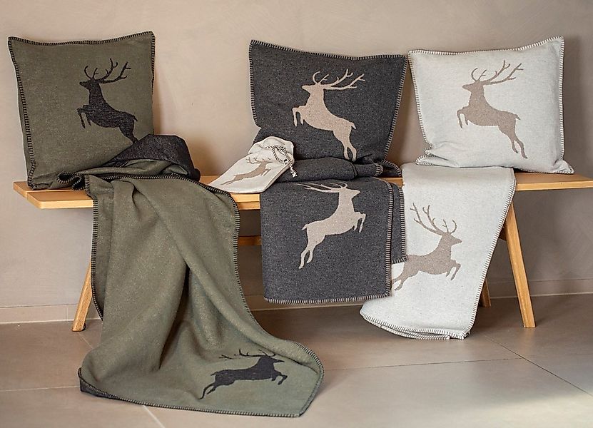 DAVID FUSSENEGGER Kissenhülle Sylt 'Hirsch' 50 x 50 cm günstig online kaufen