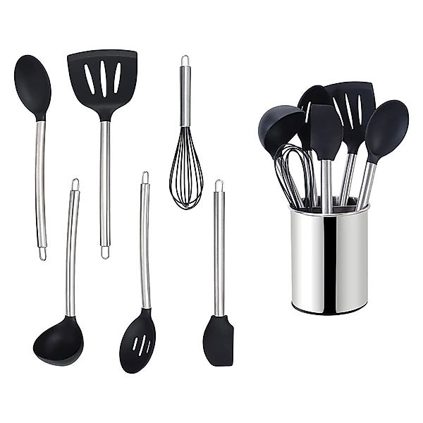 ECHTWERK Küchenorganizer-Set, Kochbesteck mit Edelstahlgriff, Kochset günstig online kaufen