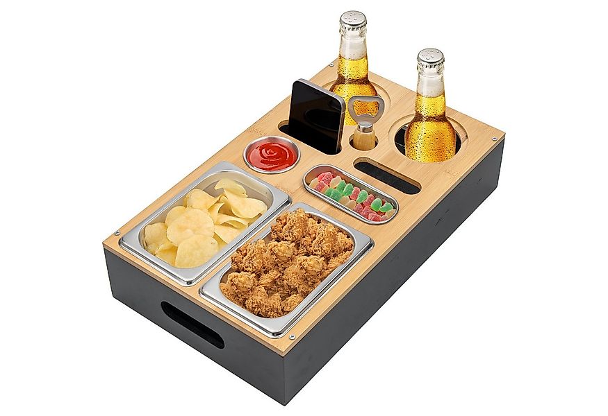ElitVita Tabletttisch Couchbar Sofatablett Snackbox, mit Snackschalen Sauce günstig online kaufen
