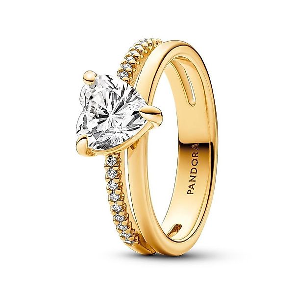 Pandora Fingerring Damen-Doppelschiene mit Goldfarben günstig online kaufen