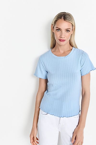 RICHROYAL Kurzarmshirt Mit gewelltem Saum an günstig online kaufen