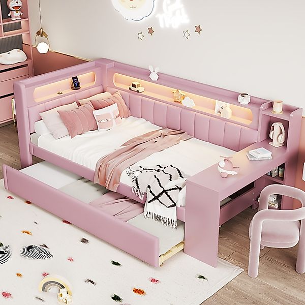 Flieks Daybett, Polsterbett 90x200cm mit Ausziehbett günstig online kaufen