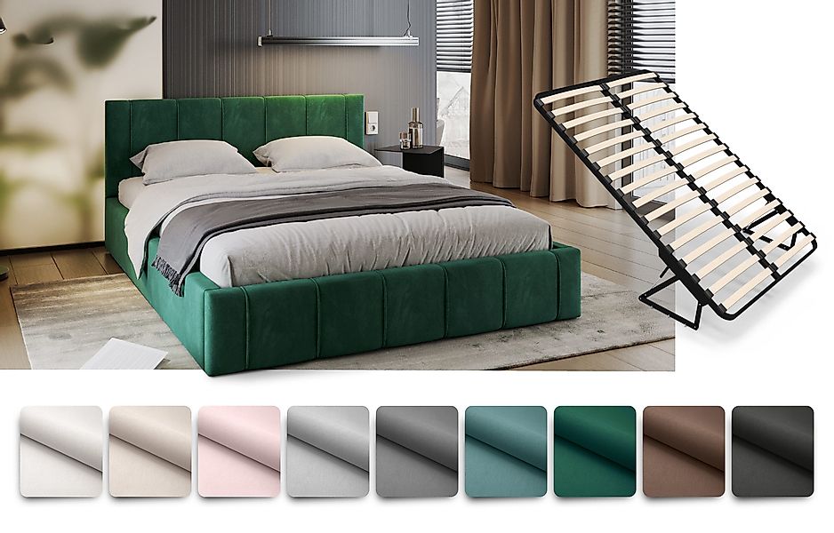 FDM Polsterbett FLORIDA Bettgestell 90x200, 120x200, günstig online kaufen