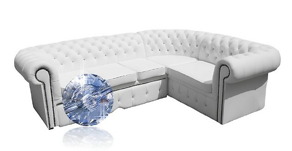 Xlmoebel Ecksofa Ecksofa aus Leder in Chesterfield-Stil mit Polsterung und günstig online kaufen