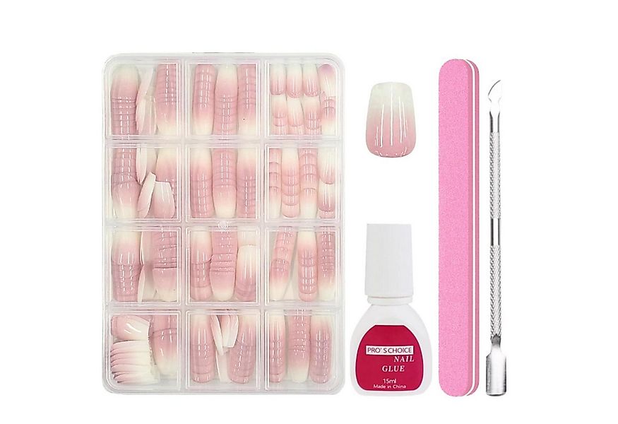LuxusKollektion Kunstfingernägel Falsche Nägel Tips Set 240 Französisch Auf günstig online kaufen