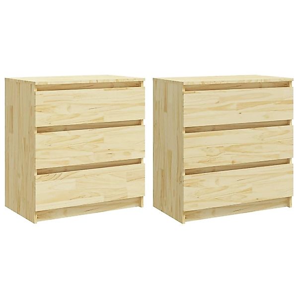 vidaXL Nachttische 2 Stk 60x36x64 cm Massivholz Kiefer günstig online kaufen