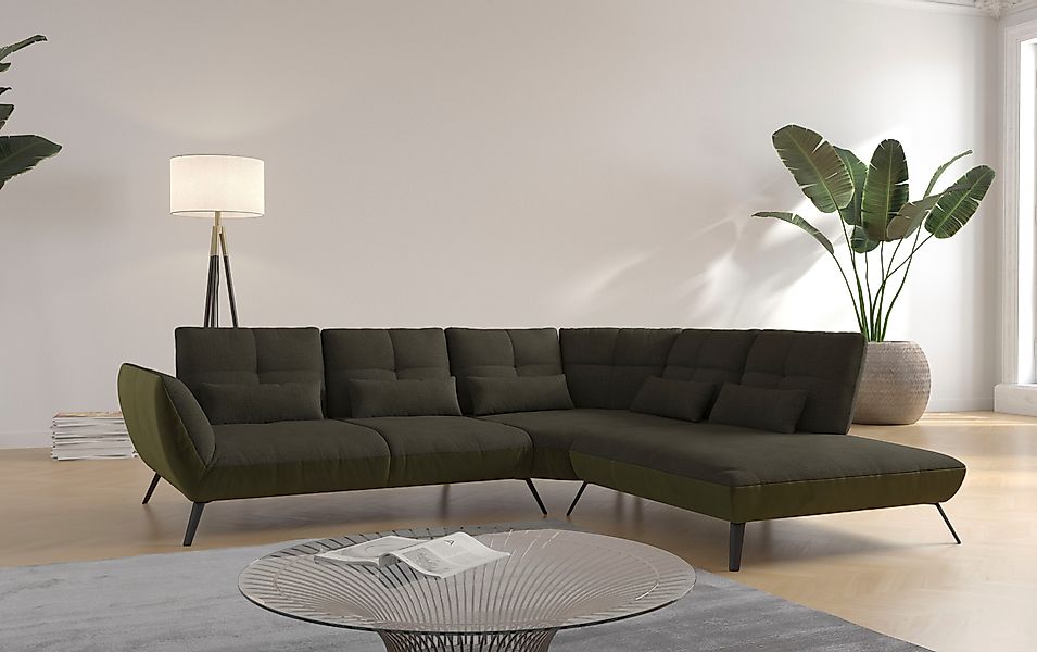 PLACES OF STYLE Ecksofa "Mikado L-Form" inkl. Sitztiefenverstellung und Arm günstig online kaufen