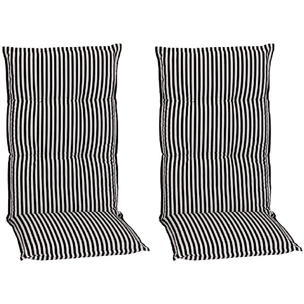 Beo Sitzauflage Hochlehner Tupelo 2er Set Schwarz-Weiß günstig online kaufen