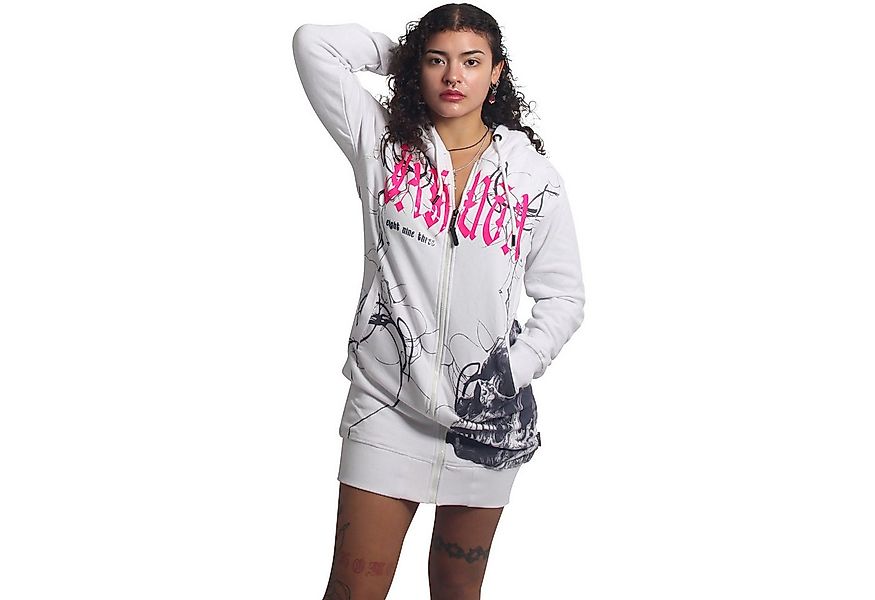 YAKUZA Kapuzensweatjacke Pareidolia mit lässigen, langen Schnitt günstig online kaufen