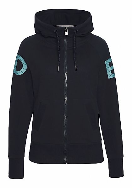 Elbsand Kapuzensweatjacke mit großem Logodruck hinten, bequeme Freizeitjack günstig online kaufen