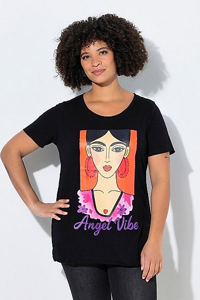 Angel of Style T-Shirt T-Shirt Frauen-Motiv offene Kanten Halbarm günstig online kaufen
