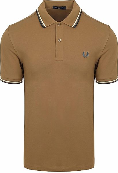Fred Perry Polo Twin Tipped M3600 Braun Z60 - Größe M günstig online kaufen