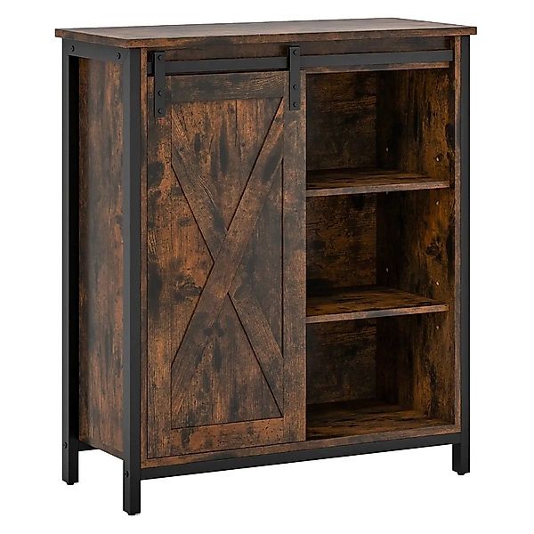 Costway Küchenschrank Im Industriestil mit Schiebetüren 70 x 30 x 81 cm günstig online kaufen