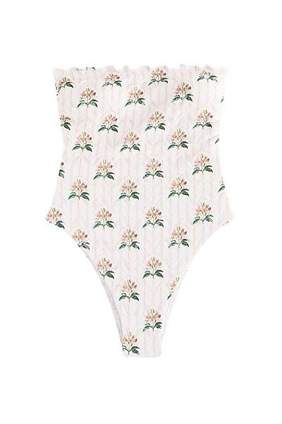 Next Badeanzug Bauchformender Bandeau-Badeanzug mit Spitze (1-St) günstig online kaufen