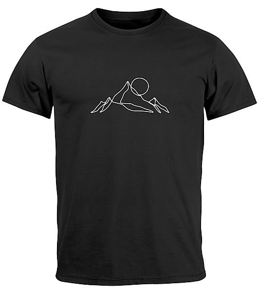 Neverless Print-Shirt Herren T-Shirt Berge Wandern günstig online kaufen