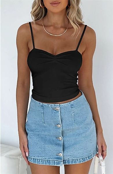 RUZU UG Tanktop Slim Fit Hot Girl Camisole Bottoming Tank Top für Damen günstig online kaufen