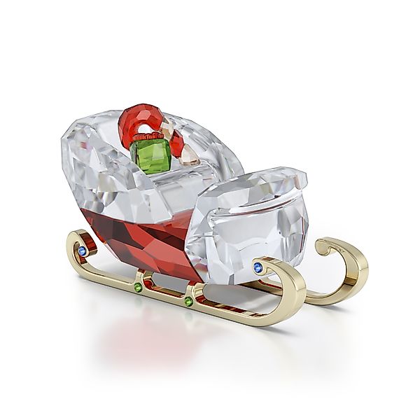 Swarovski Weihnachtsfigur Dekofigur Kristallfigur Sammelfigur Schlitten, günstig online kaufen