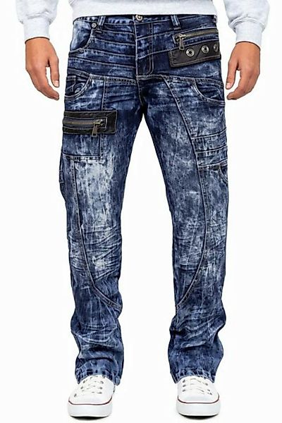 Kosmo Lupo 5-Pocket-Jeans Auffällige Herren Hose BA-KM012 Blau W32/L32 (1-t günstig online kaufen