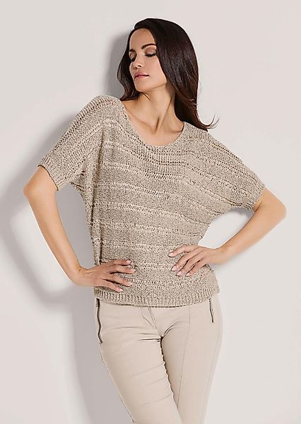 MADELEINE Strickpullover Bändchen-Pullover mit Glanz-Effekt günstig online kaufen