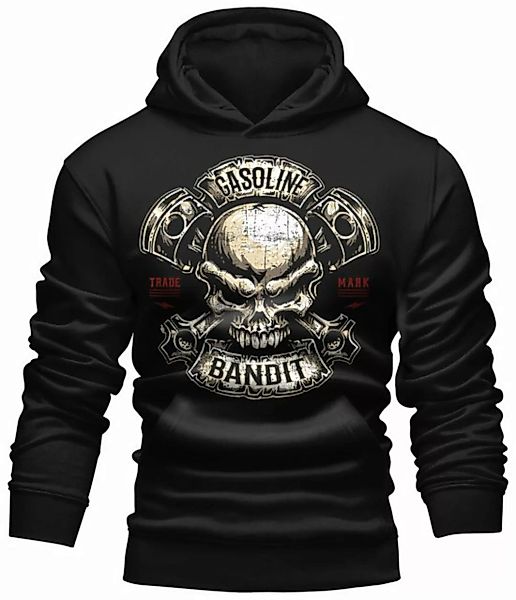 GASOLINE BANDIT® Kapuzensweatshirt Hoodie für Motorradfahrer - Piston Skull günstig online kaufen