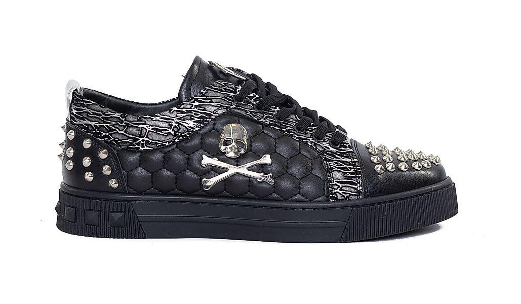 TAMBOGA Herren-Sneaker mit Totenkopf Schwarz 42 günstig online kaufen