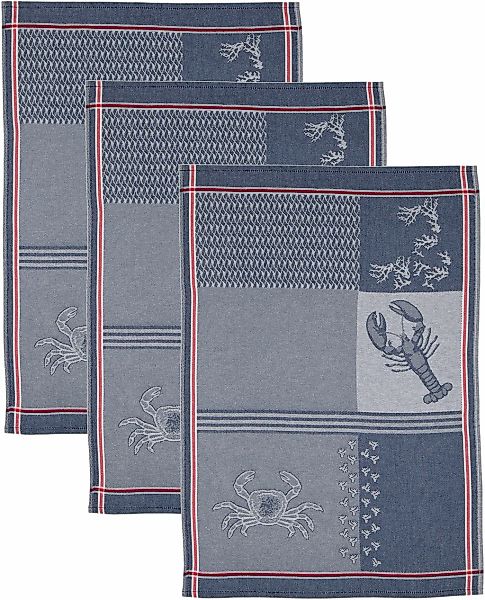 ROSS Geschirrtuch "Maritim - Krabben & Co" Motivtuch, aus 100% Baumwolle günstig online kaufen
