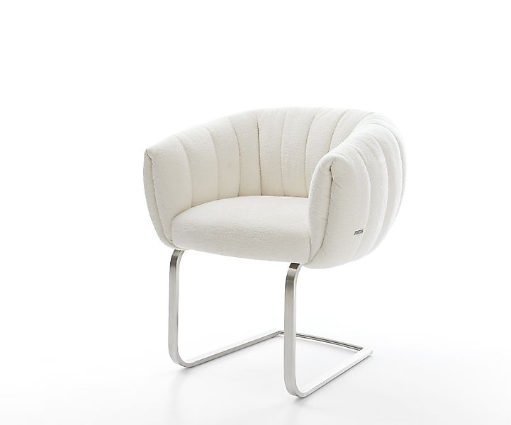 Freischwinger Jada-Flex Bouclé Soft Beige Freischwinger flach Edelstahl Tas günstig online kaufen