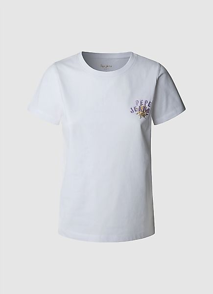 Pepe Jeans T-Shirt "AMANDA", mit Stick- und Druckelementen günstig online kaufen