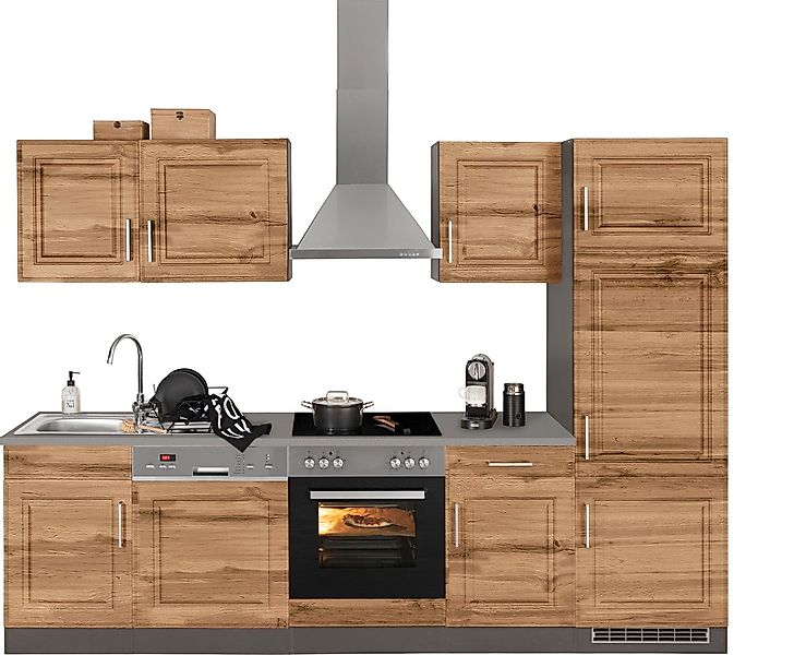 KOCHSTATION Küchenzeile "KS-Stockholm" Breite 280 cm, mit hochwertigen MDF günstig online kaufen