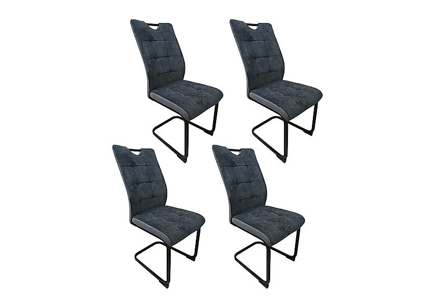 HTI-Living Esszimmerstuhl Schwingstuhl Mateo Grau 4er-Set (Stück, 4 St), Es günstig online kaufen