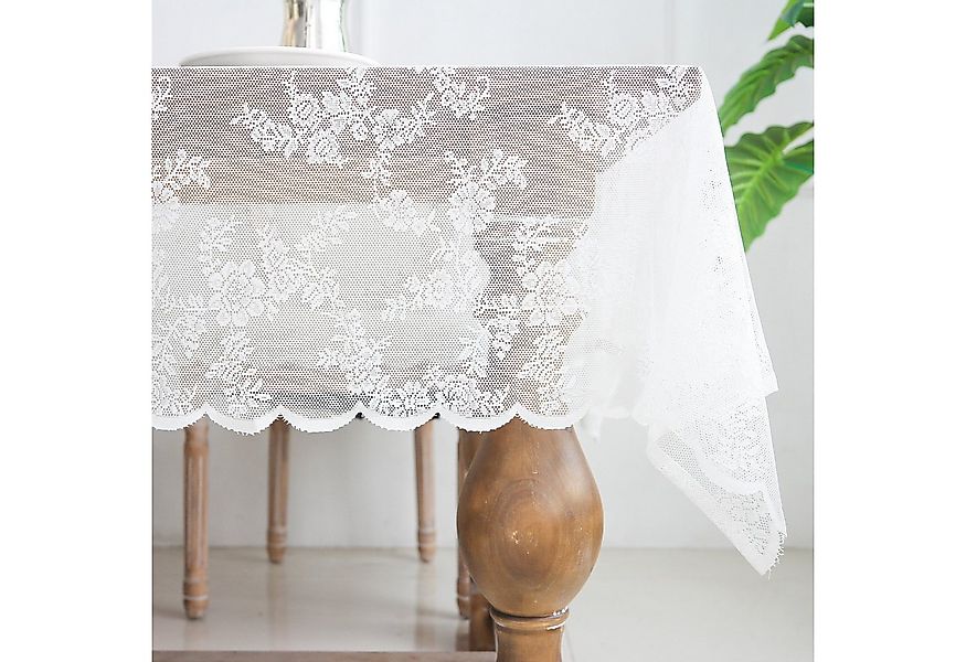 BTTO Mitteldecke Spitze Tischdecke, Blumenmuster Möbelschutz Floral, für Va günstig online kaufen