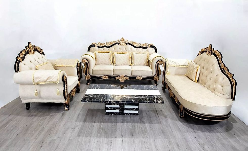 JVmoebel Chesterfield-Sofa Klassische Chesterfield Couch Barock Stil Sofgar günstig online kaufen