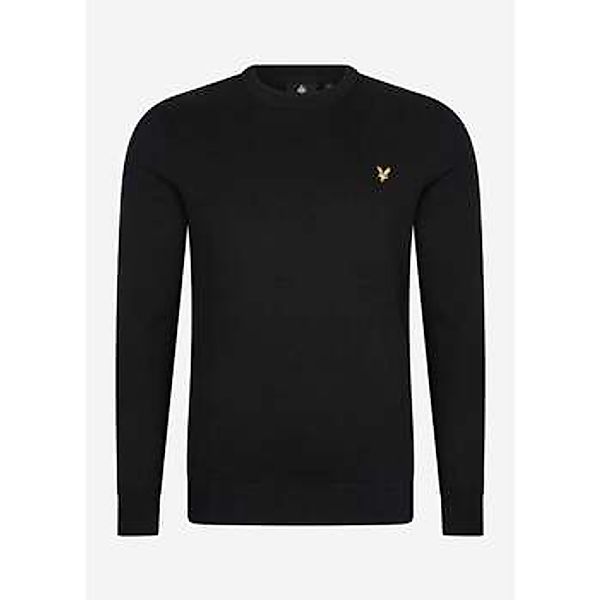 Lyle & Scott  Pullover Cotton crew neck jumper - jet black günstig online kaufen